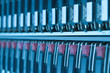 cluster of hard drives