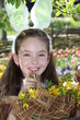 Ein Blumenkorb zu Ostern