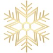 flocon de neige doré or