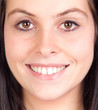 brunette girl with brown eyes