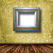 Old grunge room with wooden picture frames in Victorian style Old grunge room with wooden picture frames in Victorian style