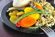 Typical vegetarian rice set Typical vegetarian rice set