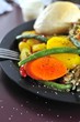Closeup of vegetarian set meal Closeup of vegetarian set meal