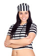 Sexy prisoner smiling