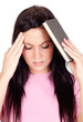 Worried girl about his bad memory