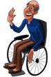 Old man in whellchair Old man in whellchair
