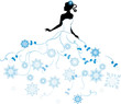 Winter bride with snowflakes dress Winter bride with snowflakes dress