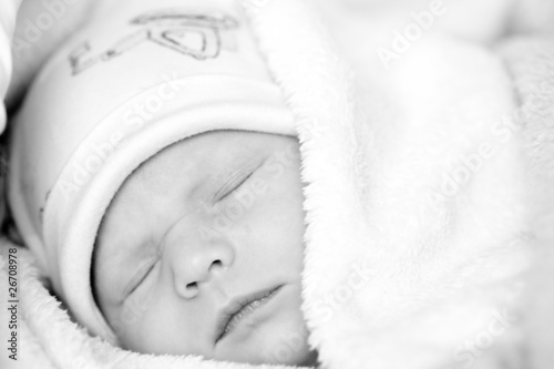 Photo: Newborn baby is sleeping Newborn baby is sleeping
