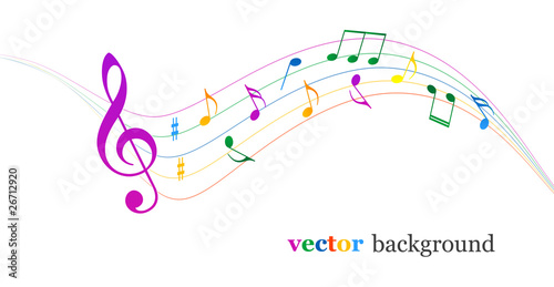 Vector: Music notes vector background Music notes vector background