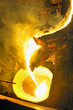 pouring molten steel
