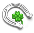 Horseshoe and clover