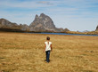 Small girl walking at Anayet plateau