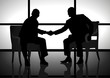 Stock illustration of two men shaking hand