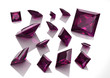 Lovely array of square amethyst stones Lovely array of square amethyst stones