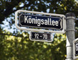 Strassenschild Königsallee Düsseldorf