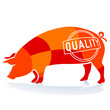 Vektor: Schweinefleisch Quality Schweinefleisch Quality