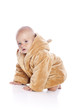 Cute little boy with a warm coat