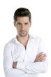 Handsome young man portrait looking camera Handsome young man portrait looking camera