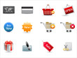 shopping icons set