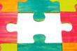 pièce manquante puzzle coloré
