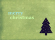 merry christmas postcard with a tree