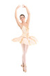 A beautiful ballerina dancer making a ballet posing