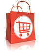 Einkaufstasche rot  shopping-bag red