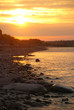 Lake coast on a sunset