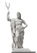 Marble statue of the sea god Neptune isolated on white