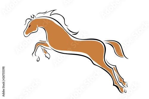 Illustration: vector horse vector horse