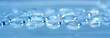 background with water drops on blue