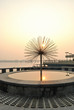 Early morning on the embankment of town