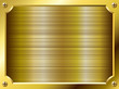 Blank golden plate vector background.