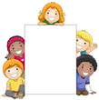 Kids with Blank Board Kids with Blank Board