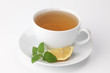 Lemon balm tea with lemon