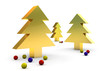 Alberi di natale dorati