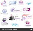 logo set: signs of beauty and wellness