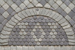 Detail einer alten Schieferfassade