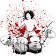 drummer on grunge background