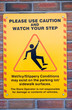 Watch your step sign