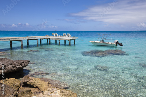 Photo: Funboat on blue lagoon Funboat on blue lagoon