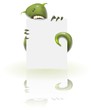 monster sign - green