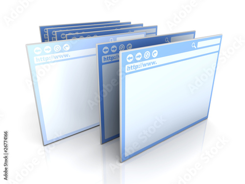 Illustration: Ausgewähltes Browser Fenster Ausgewähltes Browser Fenster