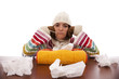 woman with flu symptoms woman with flu symptoms
