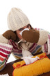 woman with flu symptoms woman with flu symptoms