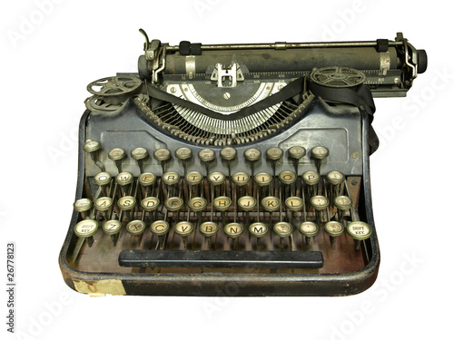 Foto: Old typewriter on isolated background Old typewriter on isolated background