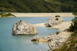 Rocks on Fedaia artificial lake