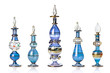 Blue oriental perfume bottles