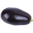 Fresh eggplant on white background