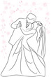 contour of groom and bride contour of groom and bride